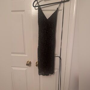 Elegant Black Sequin Dress